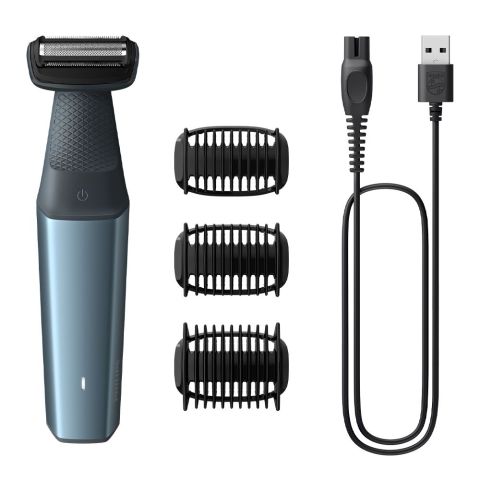 Philips 3000 Series Body groom Shaver, 3-7mm Combs, 60 Min Run Time In 1 Hour Charge, BG3027/03