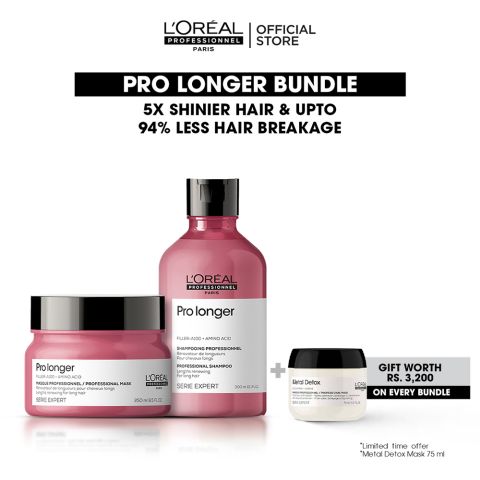 L'Oreal Professionnel Pro Longer 300ml Shampoo & 250ml Mask, Bundle Offer