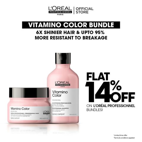 L'Oreal Professionnel Vitamino Color 300ml Shampoo & 250ml Mask, Bundle Offer