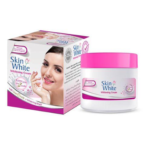 Skin White Whitening Cream, Fairer You In 2 Weeks, With Goat Milk + Whitening Beads, 91ml