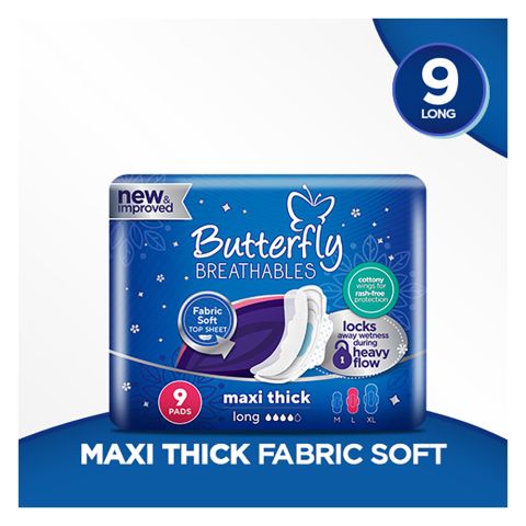 Butterfly Breathables Maxi Thick Large Pads 9-Pack