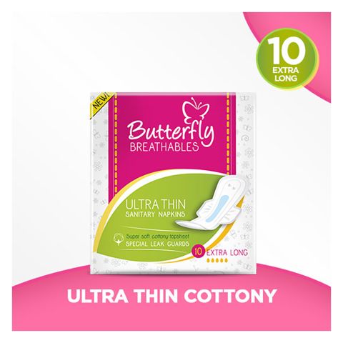 Butterfly Breathables Ultra Thin Extra Large 10-Pack