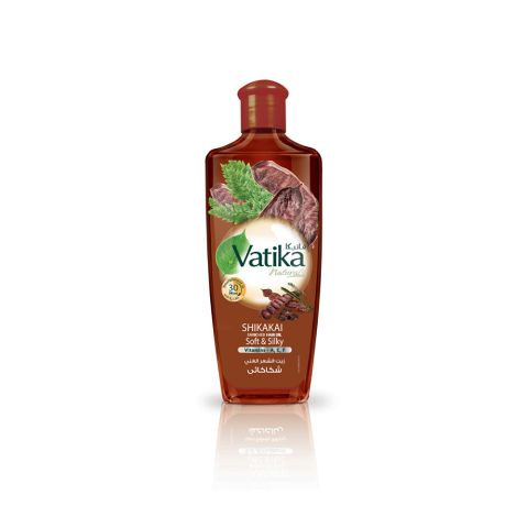 Dabur Vatika Naturals Shikakai Soft & Silky Enriched Hair Oil, Vitamins-A,E,F, 200ml