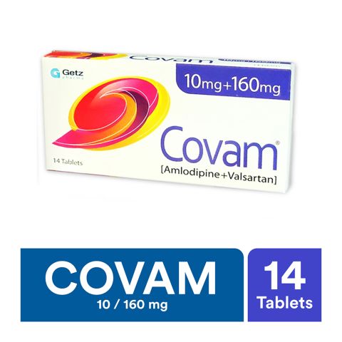 Getz Pharma Covam Tablet 10mg + 160mg 14-Pack