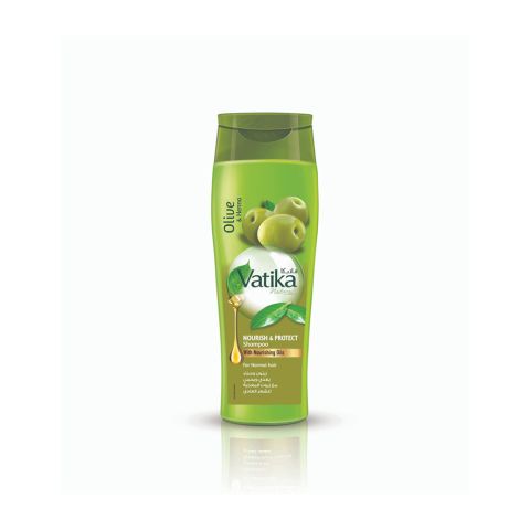 Dabur Vatika Naturals Olive And Henna Nourish & Protect Shampoo, For Normal Hair, 185ml