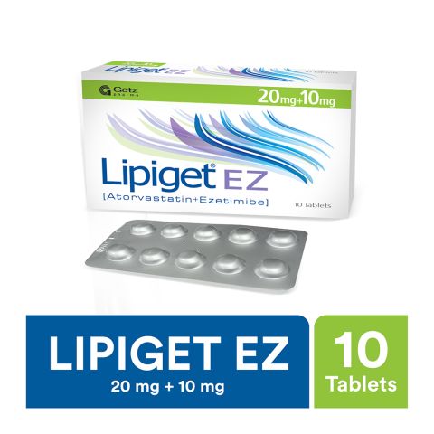 Getz Pharma Lipiget EZ Tablet 20mg + 10mg 10-Pack