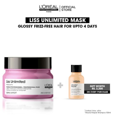 L'Oreal Professionnel Serie Expert Pro-Keratin Liss Unlimited Professional Masque, 250ml