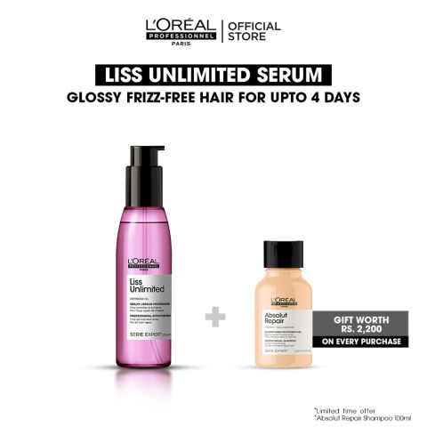 L'Oreal Professionnel Serie Expert Liss Unlimited Serum 125 ML - For Frizzy & Unruly Hair With Pro-Keratin