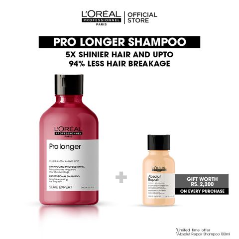 L'Oreal Professionnel Serie Expert Filler - A100 + Amino Acid Pro Longer Professional Shampoo, 300ml