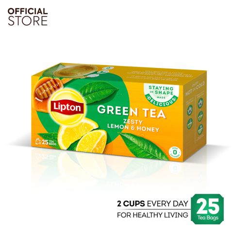 Lipton Green Tea - Zesty Lemon & Honey - 25 Tea Bags