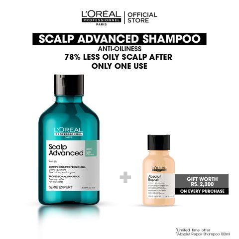 L'Oreal Professionnel Serie Expert Scalp Advanced Shampoo 300 ML - For Oily Scalp With AHA Formula