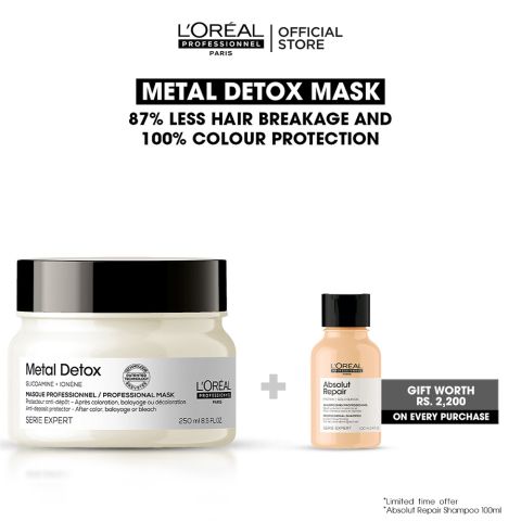 L'Oreal Professionnel Serie Expert Metal Detox Glicoamine + Ionene Professional Mask, 250ml