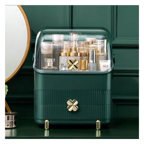 Matrix Makeup & Cosmetic Organizer With Drawers, Large Capacity Makeup Case, Clear Makeup Organizer for Vanity