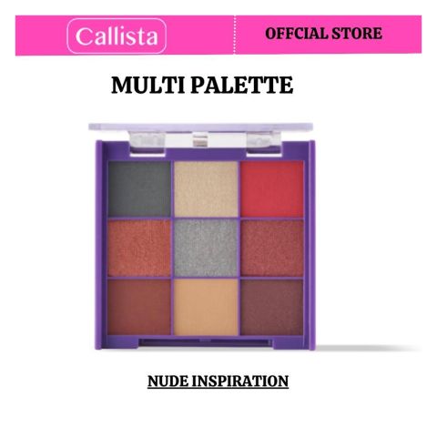 Callista Multi Palette, Vegan, High Color Payoff & Soft Texture, 0.79g X 9, 102 Nude Inspiration