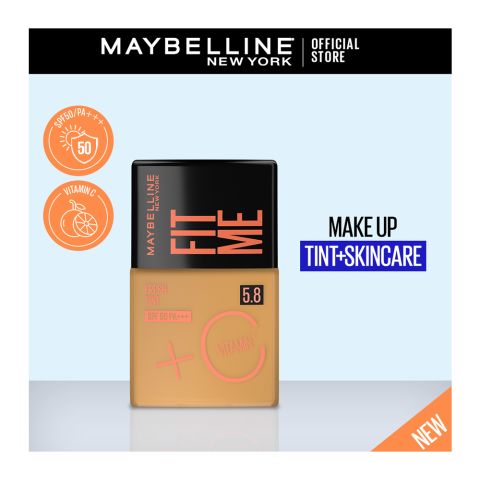 Maybelline Fit Me 5.8 Fresh Tint With SPF 50 & Vitamin C, 30ml