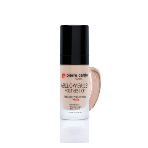 Pierre Cardin Paris Hello Matte Foundation, Sodium Hyaluronate & Vitamin E, For Normal To Oily Skin, Light 273