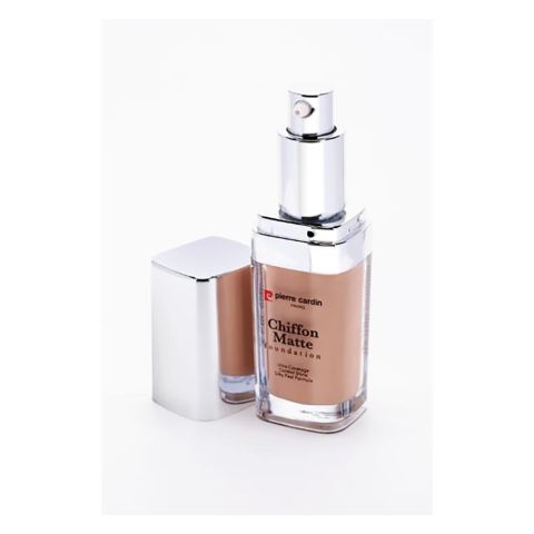 Pierre Cardin Paris Chiffon Matte Foundation, Ultra Coverage, Control Shine, Silky Feel Formula, Medium Beige 701