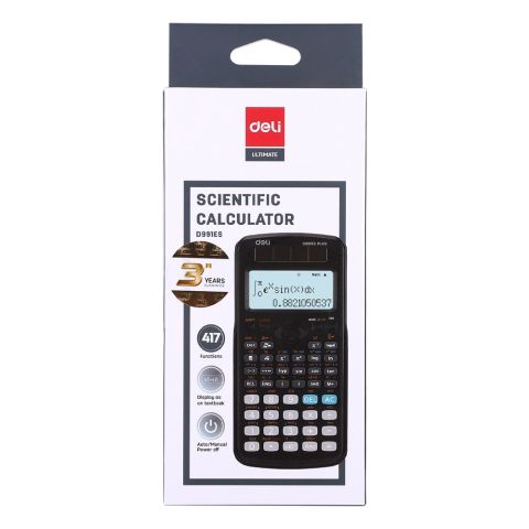 Deli Scientific Calculator With 417 Functions, Black, ED991ES