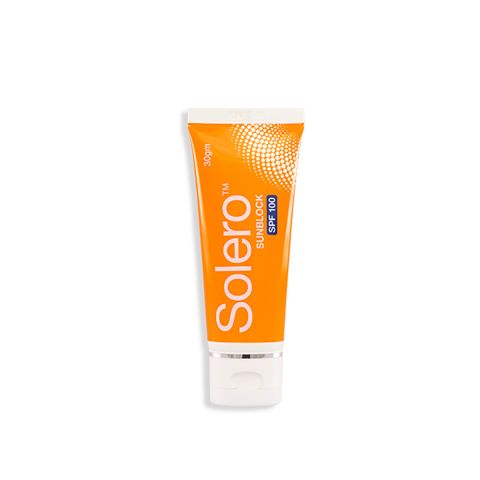 Solero Sun Block SPF-100, Protects UVA/UVB, Reduce Hyper pigmentation and Dark Spots, 30g