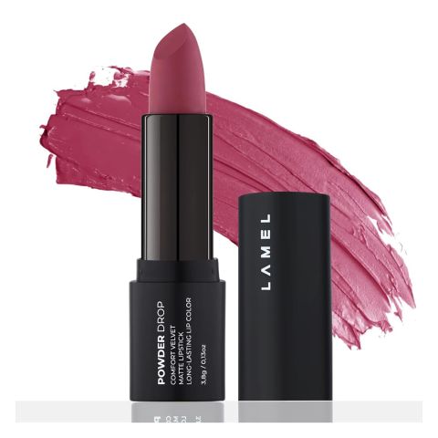 LAMEL Powder Drop Long Lasting Matte Lipstick, 406 Tulip Fleur