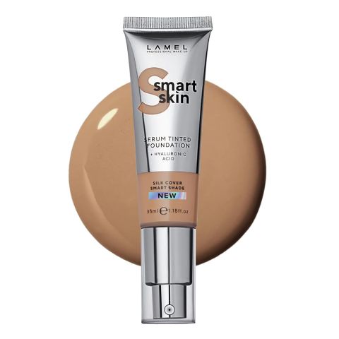 LAMEL Smart Skin Serum Tinted Foundation With Hyaluronic Acid, 35ml, 407 Peach