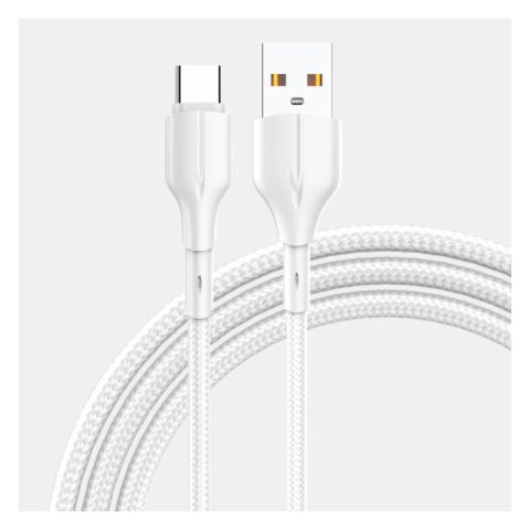 West Point 25W Charge & Sync Fast Charging Type-C Data Cable, White, WP-346