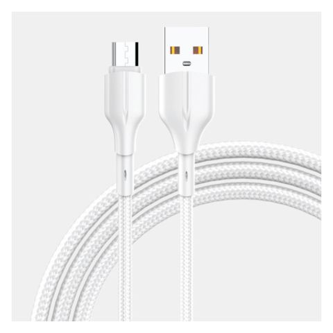 West Point 25W Charge & Sync Fast Charging Micro Data Cable, White, WP-347