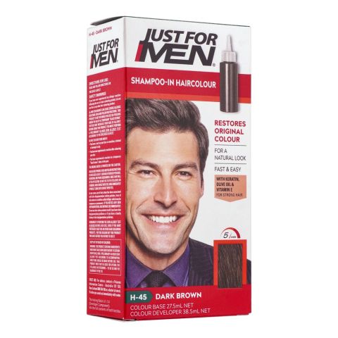 Just For Men Shampoo-In Hair Colour, H-45 Dark Brown