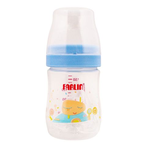 Farlin Silky PP Wide Neck Feeding Bottle, 0m+, 150ml/5oz, Blue, AB-41015-B