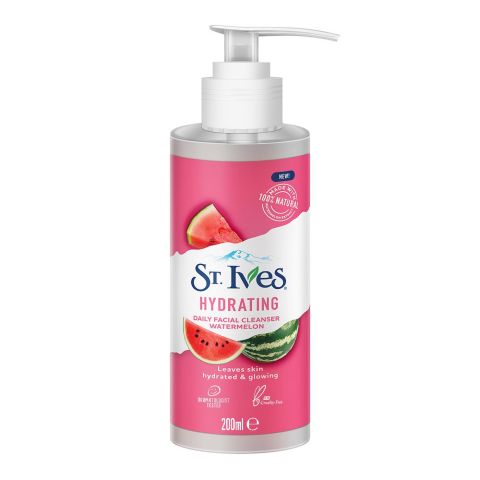 St. Ives Hydrating Watermelon Daily Facial Cleanser, Paraben & Oil Free, 200ml