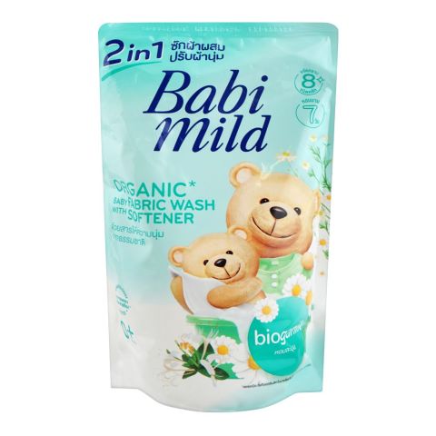 Babi Mild Organic 2-In-1 Bioganik Baby Fabric Wash Pouch, 530ml