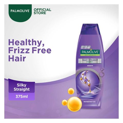 Palmolive Silky Straight Shampoo, Keratin, 375ml