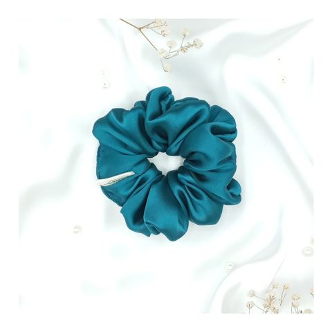 Sandeela Silk/Chiffon Classic Scrunchies Prussian Blue, M03-02-1050