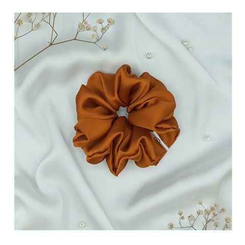 Sandeela Silk/Chiffon Classic Scrunchies Copper, M03-02-1103