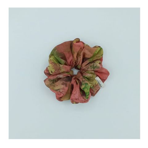 Sandeela Silk/Chiffon Classic Scrunchies Pink, M03-02-1119