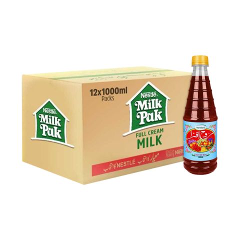 Nestle Milkpak Full Cream Milk, 1000ml Each, 12-Pack, Free Rooh Afza 425ml Limited Time Offer