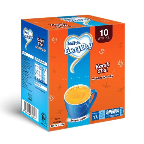 Nestle Everyday 3-In-1 Karak Chai, 17g Each, 10-Pack