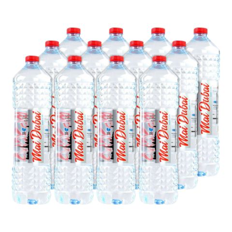 Mai Dubai Mineral Water Bottle, 1.5 Litre Each, 12-Pack