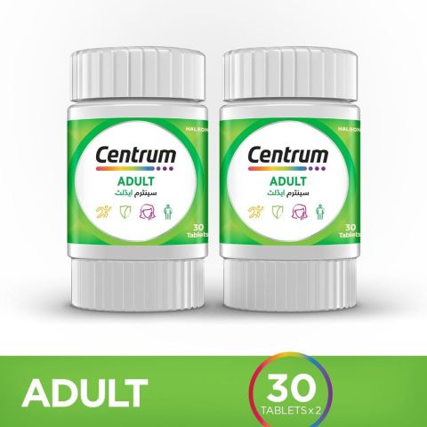 Centrum Adult 18-50 Age, Men & Women Multivitamin Supplements, 30-Pack Each, Bundle Offer