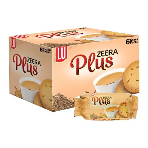 LU Zeera Plus Biscuits, 6 Snack Packs