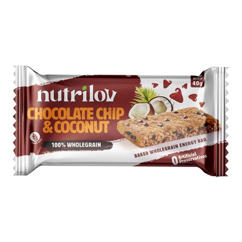 Nutri Lov Granola Bars, Chocolate Chip & Coconut, 45g