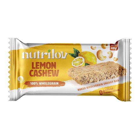 Nutri Lov Granola Bars, Lemon Cashew, 45g