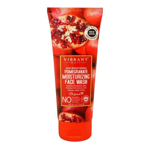 Vibrant Beauty Brightening Pomegranate Moisturizing Face Wash, For All Skin Types, 150ml