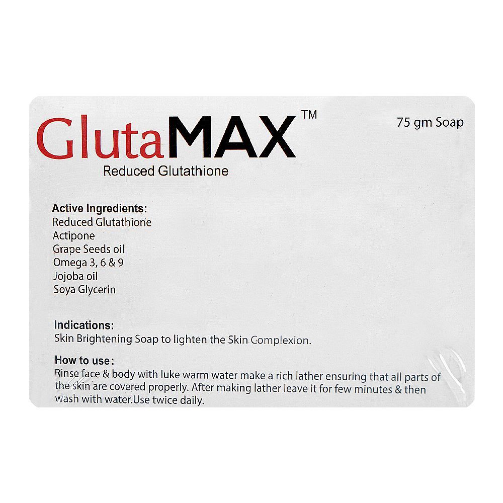 glutamax lightening soap with glutathione 75g product info and reviews Gluta Max Whitening Soap, DIETARY SUPPLIMENT Pack Size:Pack of 6 tatiomax gold glutathione 1800