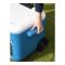 Coleman 50 Quart Polylite Wheeled Cooler, 47 Liter Portable Ice Box for Camping, Drinks & Picnics, Blue, 36081