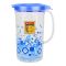 Lion Star Fiorita Plastic Water Jug With Lid & Handle, 2 Liter, Blue, K-20