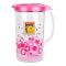 Lion Star Fiorita Plastic Water Jug With Lid & Handle, 2 Liter, Pink, K-20