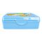 Lion Star Plastic Snap Lunch Box, 6.3in (H) x 4.7in (W) x 2.4in (D), Blue, SB-32