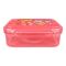 Lion Star Plastic Snap Lunch Box, 6.3in (H) x 4.7in (W) x 2.4in (D), Pink, SB-32