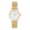 Obaku Women's Yellow Bracelet With White Round Dial Analog Watch, V197LXGWMG